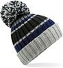 Beechfield CB392 Hygge Striped Beanie - Blue Steel - One Size