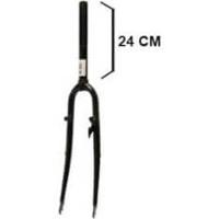 Voorvork hybride 28" met 1 1/8" vorkbuis - V-brake remnok en dynamohaak - zwart