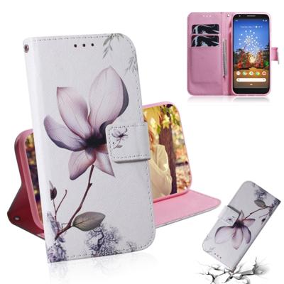 Schilderij patroon gekleurde tekening horizontale Flip lederen draagtas met houder & kaartsleuven & portemonnee voor Google pixel 3a XL (Magnolia)