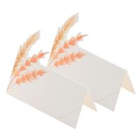 Chaks Naam/plaats kaartjes - 40x - bruiloft feest - wit - 8 x 8 cm