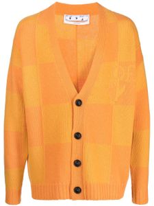 Off-White cardigan à motif intarsia - Orange