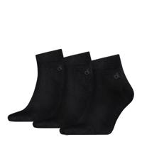 Calvin Klein Quartersokken Heren 3-pack Zwart-43/46