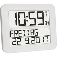 TFA Dostmann 60.4512.02 Wandklok Zendergestuurd 258 mm x 212 mm x 30 mm Wit, Zwart Groot display - thumbnail