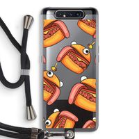Hamburger: Samsung Galaxy A80 Transparant Hoesje met koord