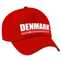Denmark supporter pet / cap Denemarken rood volwassenen