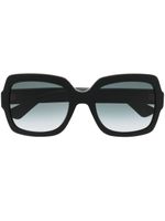 Gucci Eyewear lunettes de soleil oversize à plaque logo - Noir