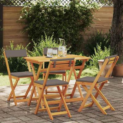 Bistroset 5 pcs Bruin Massief acaciahout