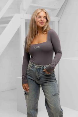 Unique The Label Nayla Bodysuit Dames Donkergrijs - Maat XL - Kleur: Donkergrijs | Soccerfanshop
