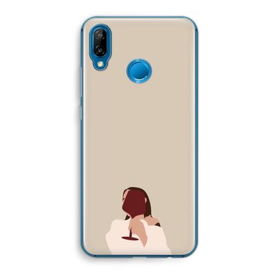 I drink wine: Huawei P20 Lite Transparant Hoesje