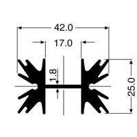 Fischer Elektronik 10019199 SK 129 50,8 STS Profielkoellichaam 4 K/W (l x b x h) 50 x 42 x 25 mm TO-220, SOT-32 - thumbnail