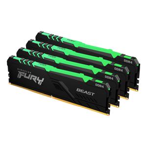 Kingston Technology FURY Beast RGB geheugenmodule 64 GB 4 x 16 GB DDR4 3600 MHz