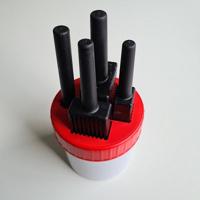 Plekolit stiftpot rood 4 stiften breed