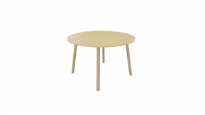 Tafel 9311 rond - 120 cm. - Alu - Beuken - Beuken naturel