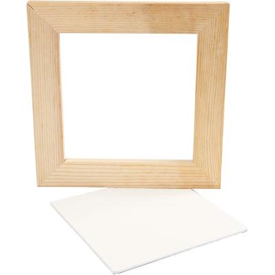 Creativ Company Canvas paneel met lijst, afm 15x15x0,3 cm, wit, 1 stuk