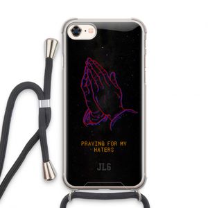 Praying For My Haters: iPhone 8 Transparant Hoesje met koord