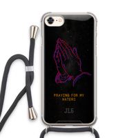 Praying For My Haters: iPhone 8 Transparant Hoesje met koord