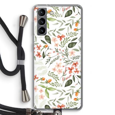 Sweet little flowers: Samsung Galaxy S21 Transparant Hoesje met koord