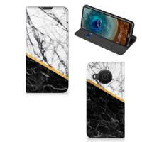 Nokia X20 | X10 | Standcase | Marmer Wit Zwart - Origineel Cadeau Man