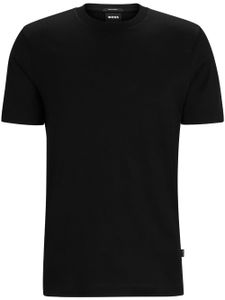 BOSS t-shirt en coton à logo en jacquard - Noir