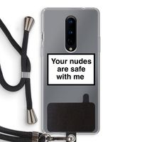 Safe with me: OnePlus 8 Transparant Hoesje met koord