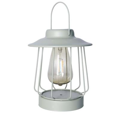 Tuin lantaarn tafellamp - Solar - groen - D16 x H19 cm - LED buitenverlichting