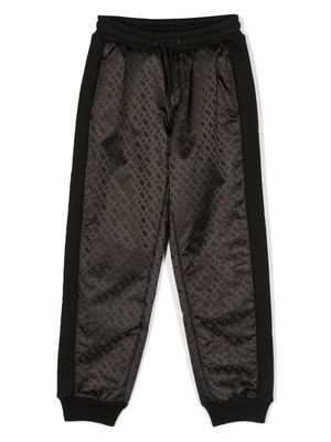 BOSS Kidswear pantalon de jogging à motif monogrammé - Noir