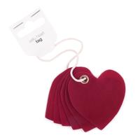Vellu heart rood tags 6 stuks