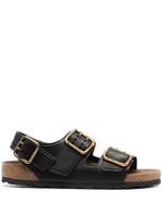 Birkenstock sandales en cuir à boucles - Noir