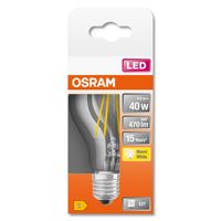 OSRAM 4058075112216 LED-lamp Energielabel E (A - G) E27 Peer 4 W = 40 W Warmwit (Ø x l) 60 mm x 105 mm 1 stuk(s) - thumbnail