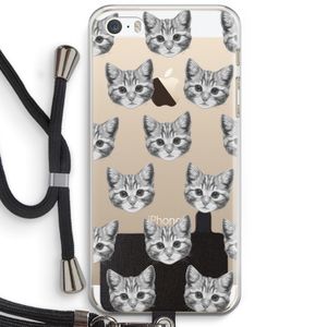 Kitten: iPhone 5 / 5S / SE Transparant Hoesje met koord