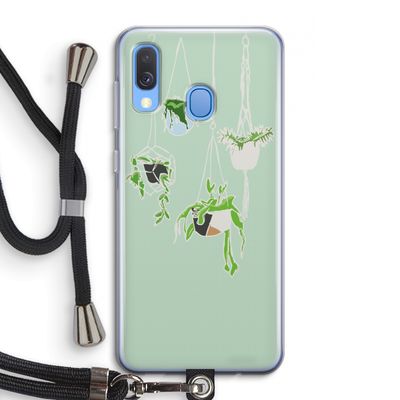 Hang In There: Samsung Galaxy A40 Transparant Hoesje met koord
