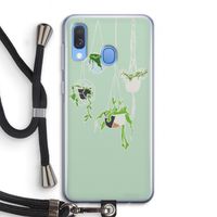 Hang In There: Samsung Galaxy A40 Transparant Hoesje met koord