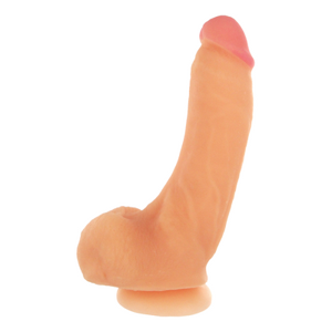 XR Brands Girthy George Dildo with Suction Cup - 9 inch - Flesh