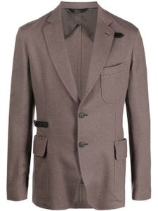 Brioni blazer à simple boutonnage - Marron