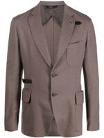 Brioni blazer à simple boutonnage - Marron