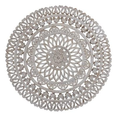 Farris Cream ronde mdf wandpaneel gesneden L