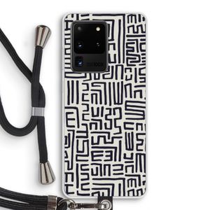 Moroccan Print: Samsung Galaxy S20 Ultra Transparant Hoesje met koord