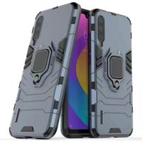 PC + TPU schokbestendige beschermhoes met magnetische ring houder voor Xiaomi mi CC9/a3 Lite (blauw)