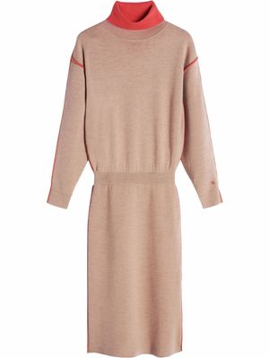 Victoria Beckham robe-pull à bords contrastants - Marron