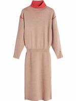 Victoria Beckham robe-pull à bords contrastants - Marron