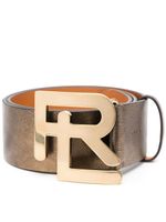 Ralph Lauren Collection ceinture en cuir à boucle logo - Or - thumbnail