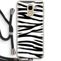 Zebra pattern: Samsung Galaxy J6 (2018) Transparant Hoesje met koord