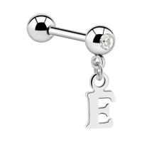 Jeweled Barbell with Charm Chirurgisch staal 316L / Belegde messing Barbells