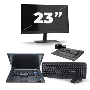 Lenovo ThinkPad L512 - Intel Core i3-1e Generatie - 15 inch - 8GB RAM - 240GB SSD - Windows 10 + 1x 23 inch Monitor