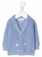 Emporio Armani Kids cardigan à boutonnière croisée - Bleu