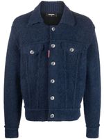 DSQUARED2 veste boutonnée en laine mélangée - Bleu