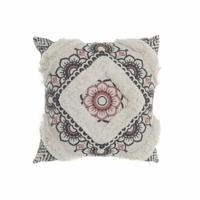 Kussen DKD Home Decor Wit Zwart Vierkant Koloniaal 45 x 10 x 45 cm