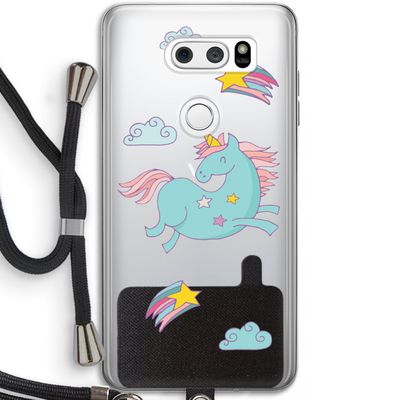 Vliegende eenhoorn: LG V30 Transparant Hoesje met koord