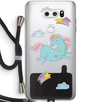 Vliegende eenhoorn: LG V30 Transparant Hoesje met koord