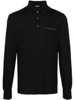 Zegna polo à manches longues - Noir